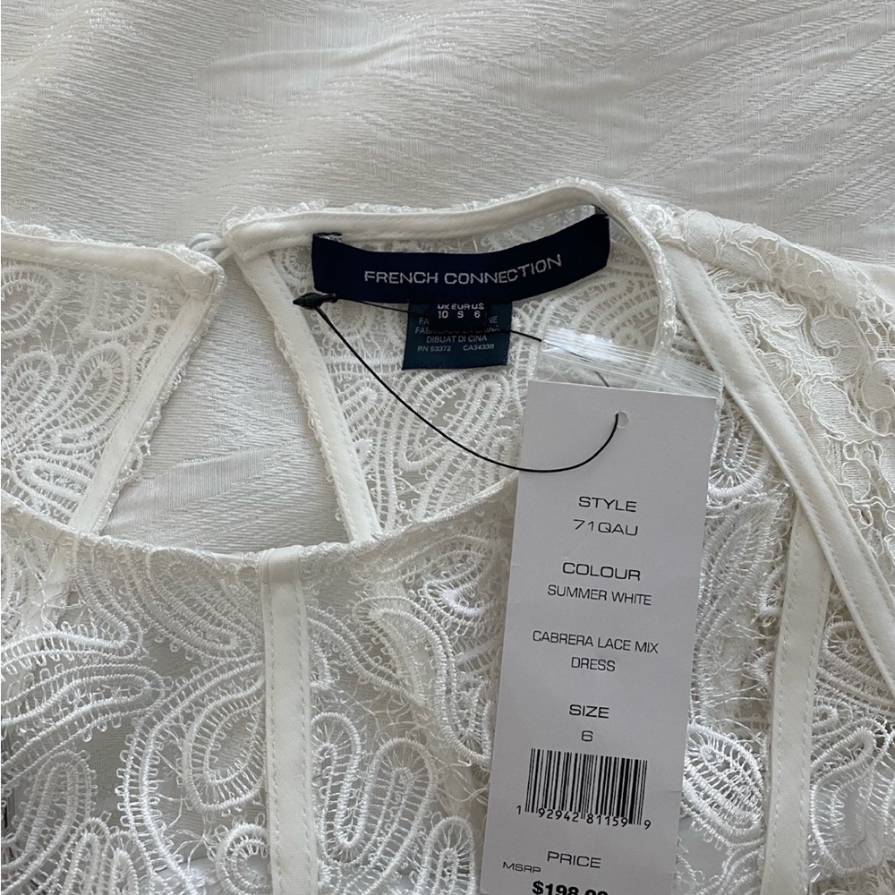 French Connection Cabrera lace mix white dress - Picture 5 of 7